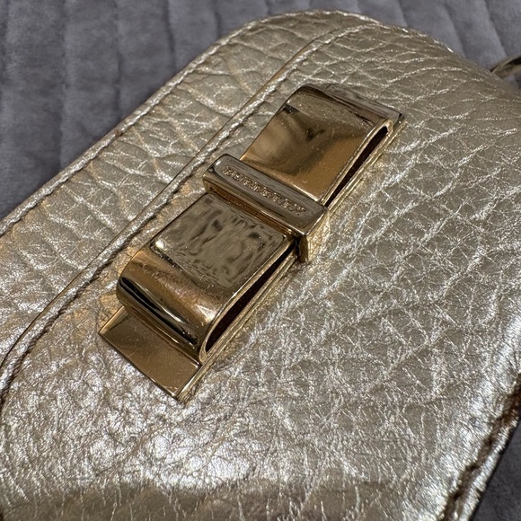 Burberry Black and Gold Leather Pouch - Picture 2 of 10